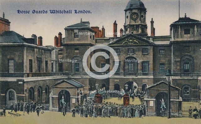 'Horse Guards Whitehall London', c1910.  Artist: Unknown.