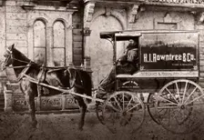 Horse drawn cart of Wright & Rich, York, Boston, Lincolnshire, 1894