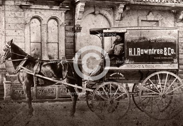 Horse drawn cart of Wright & Rich, York, Boston, Lincolnshire, 1894. Artist: Unknown