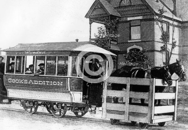 Horse-drawn tram, Denver, Colarado, USA, 1893. Creator: Unknown.