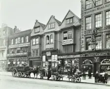 Horse drawn vehicles and barrows in Borough High Street, London, 1904
