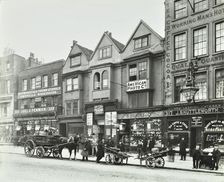 Horse drawn vehicles and barrows in Borough High Street, London, 1904