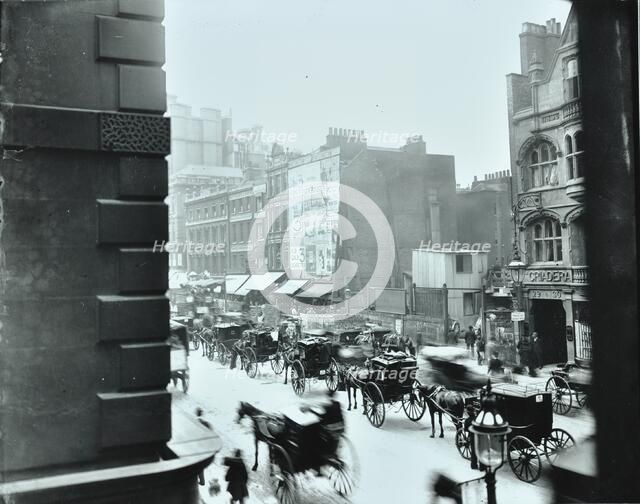 Horse-drawn vehicles in High Holborn, London, 1898. Creator: Unknown.
