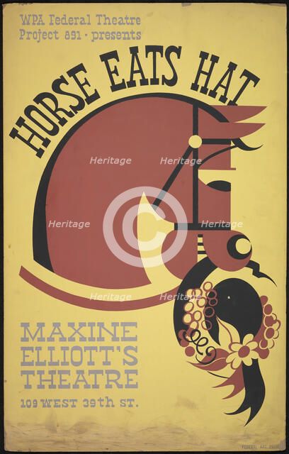 Horse Eats Hat, New York, 1936. Creator: Unknown.