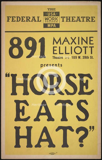 Horse Eats Hat?, New York, 1936. Creator: Unknown.