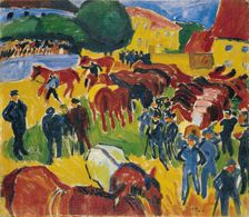 Horse Fair, 1910. Creator: Max Pechstein
