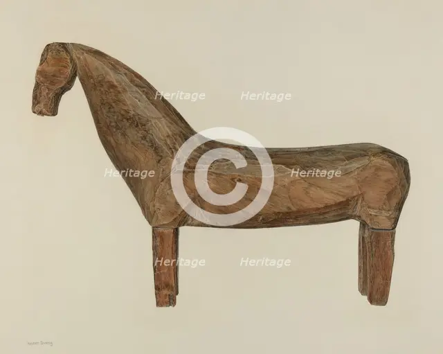 Horse Figure, 1940. Creator: Hester Duany.