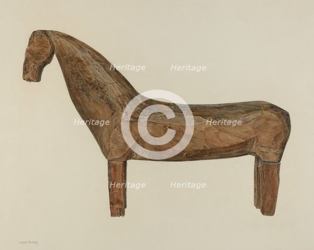 Horse Figure, 1940. Creator: Hester Duany.