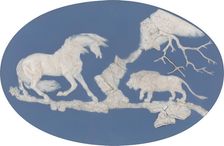 Horse Frightened by a Lion (Episode A), modeled 1780. Creator: Josiah Wedgwood