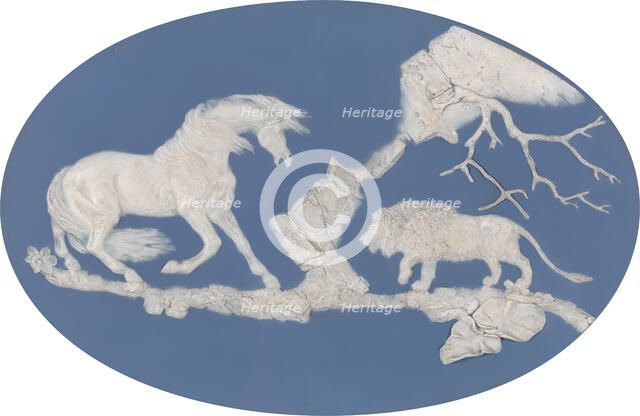 Horse Frightened by a Lion (Episode A), modeled 1780. Creator: Josiah Wedgwood.