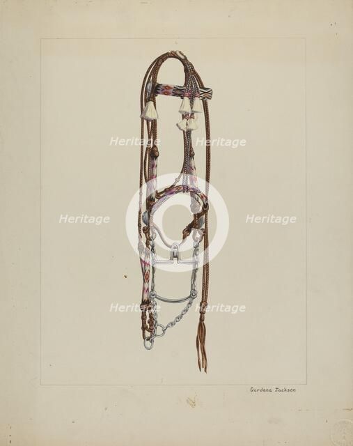 Horse Hair Bridle, c. 1937. Creator: Gordena Jackson.
