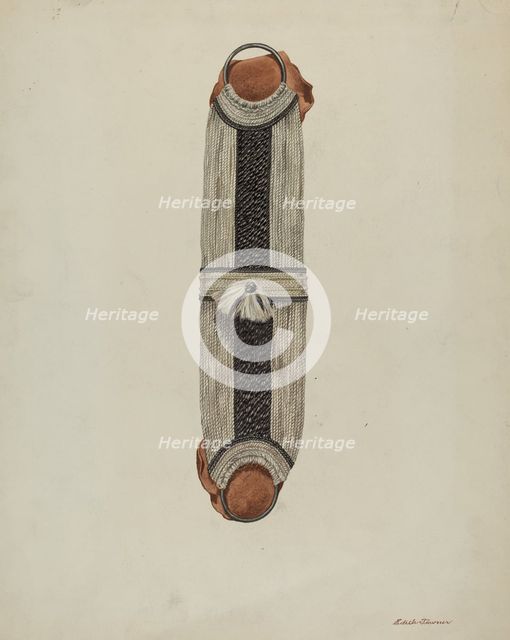 Horse Hair Cinch, c. 1937. Creator: Edith Towner.
