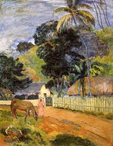 Horse on Road, Tahitian Landscape 1899. Artist: Paul Gauguin