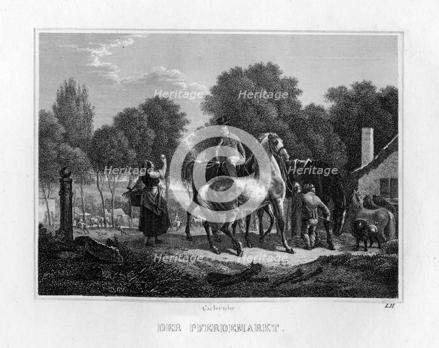 Horse market, c1833. Creator: Unknown.