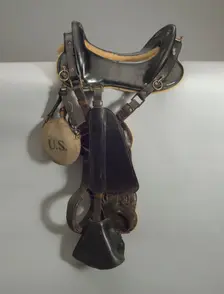 Horse saddle used by stuntman Ernest "Ernie" Robinson, ca. 1971. Creator: Unknown