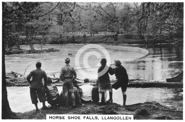 Horse Shoe Falls, Llangollen, 1937. Artist: Unknown
