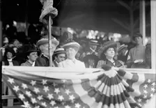 Horse Shows - at 55, Miss Bones And Dr. Grayson, Miss Margaret Wilson; Mrs. Woodrow Wilson, 1913. Creator: Harris & Ewing