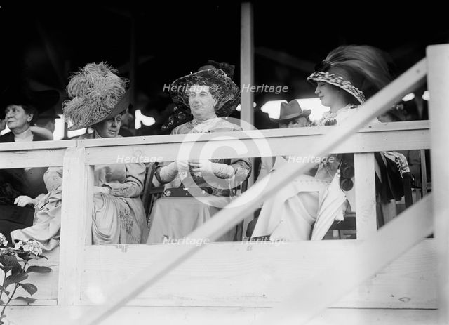 Horse Shows - Bakmetieff, Mme. Wife of Russian Ambassador., Hengelmuller Von Hengervar..., 1912. Creator: Harris & Ewing.