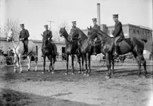 Horse Shows, Fort Myer Army officers Who Took Part In London And Stockholm Horse Show, 1912. Creator: Harris & Ewing