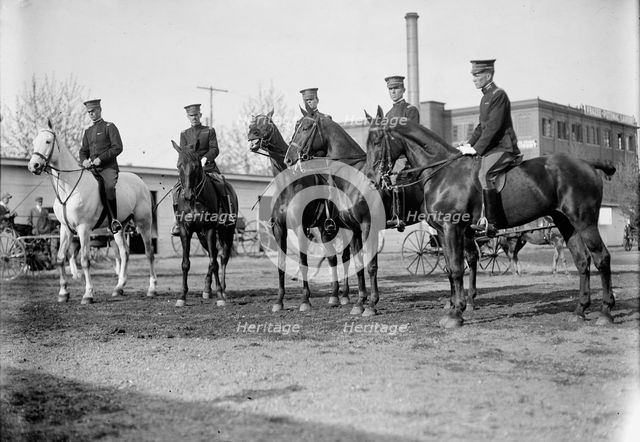 Horse Shows, Fort Myer Army officers Who Took Part In London And Stockholm Horse Show, 1912. Creator: Harris & Ewing.