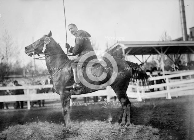 Horse Shows - Hugh Legare On 'Red Bird', 1912. Creator: Harris & Ewing.
