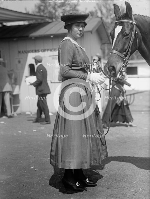 Horse Shows - Miss C. Vauclain, 1916. Creator: Harris & Ewing.