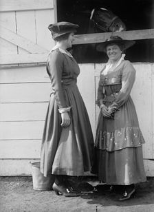 Horse Shows - Miss C. Vauclain And Mrs. Leiber, 1916. Creator: Harris & Ewing