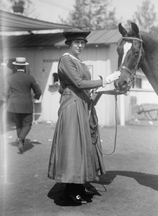 Horse Shows - Miss Constance Vauclain, 1916. Creator: Harris & Ewing