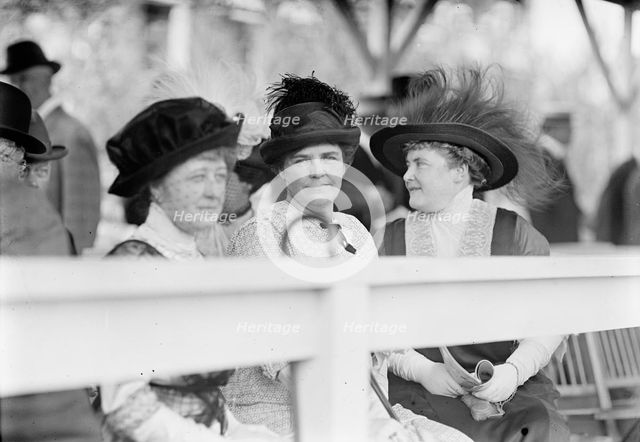 Horse Shows - Miss Georgiana Todd; Mrs. L.M. Garrison; Mrs. George Leary of N.Y., 1913. Creator: Harris & Ewing.
