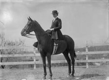 Horse Shows - Miss Harriet T. Wadsworth, 1911. Creator: Harris & Ewing