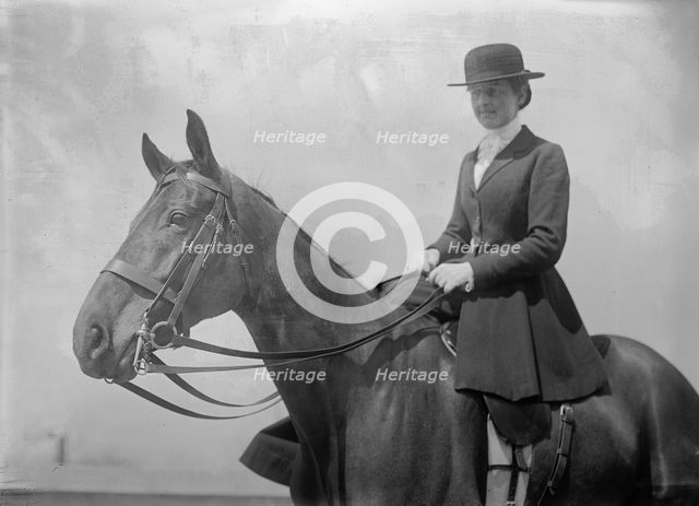 Horse Shows - Miss Harriet T. Wadsworth, 1911. Creator: Harris & Ewing.