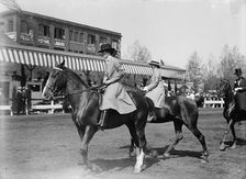 Horse Shows - Miss Hazen, Mounted, 1914. Creator: Harris & Ewing