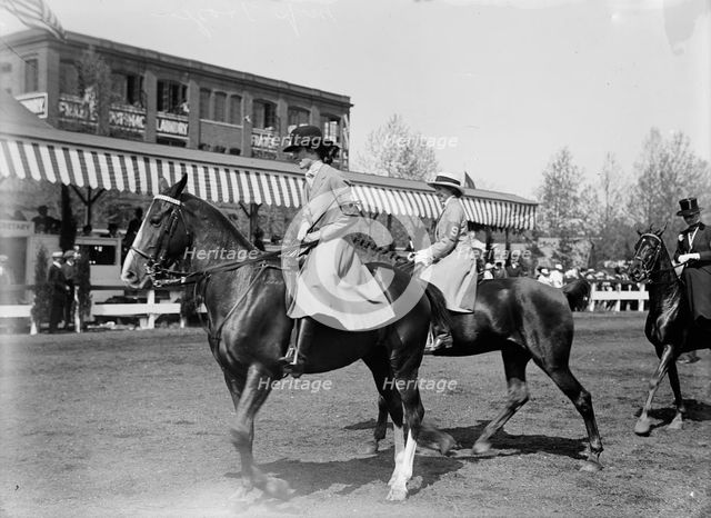Horse Shows - Miss Hazen, Mounted, 1914. Creator: Harris & Ewing.