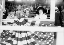 Horse Shows - Miss Helen Woodrow Bones; Dr. Cary T. Grayson; Miss Eleanor Wilson, 1913. Creator: Harris & Ewing