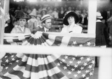 Horse Shows - Miss Helen Woodrow Bones; Dr. Cary T. Grayson; Miss Eleanor Wilson, 1913. Creator: Harris & Ewing
