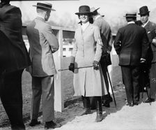 Horse Shows - Miss Martha Hazard, Hurdling And On Foot, 1911. Creator: Harris & Ewing