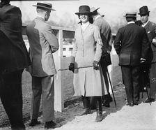 Horse Shows - Miss Martha Hazard, Hurdling And On Foot, 1911. Creator: Harris & Ewing