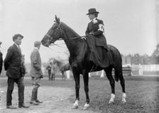 Horse Shows - Mrs. Allen Potts, Driving And Riding, 1910. Creator: Harris & Ewing