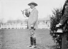 Horse Shows - Starter with Bugle, Unidentified, 1911. Creator: Harris & Ewing