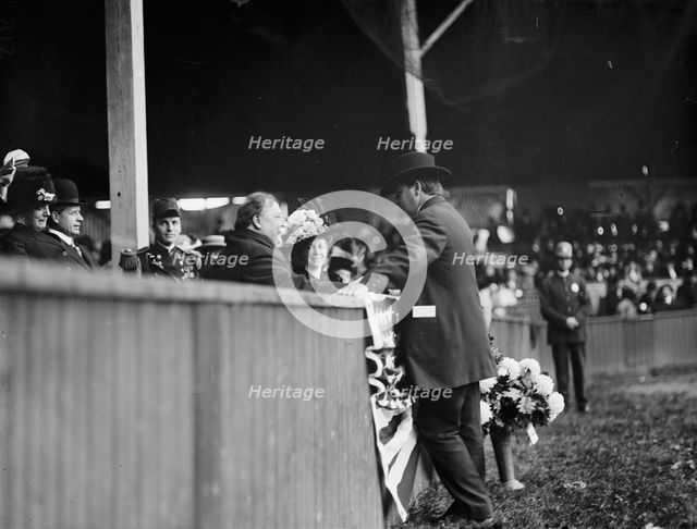 Horse Shows - President And Mrs. Taft And Senator Bailey, 1910. Creator: Harris & Ewing.