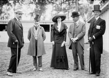 Horse Shows - Richard Mcgramm; Count Debuisseret; Mrs. Mcgramm; William E. Ellis..., 1911. Creator: Harris & Ewing