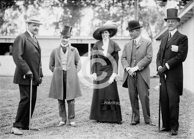 Horse Shows - Richard Mcgramm; Count Debuisseret; Mrs. Mcgramm; William E. Ellis..., 1911. Creator: Harris & Ewing.
