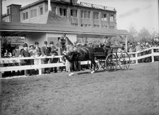 Horse Shows...Gen. Allen And Secretary Dickinson Standing Back of Fence..., 1911. Creator: Harris & Ewing