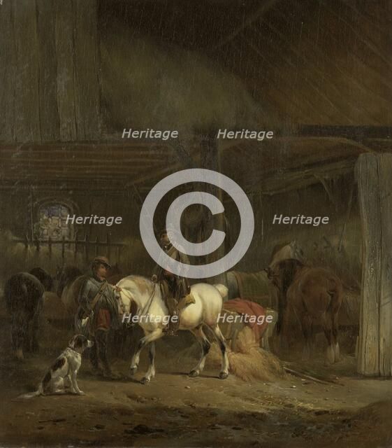 Horse Stable, c.1830-c.1840. Creator: Josephus Jodocus Moerenhout.