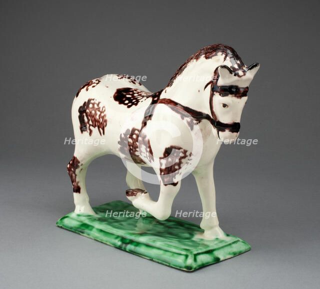Horse, Staffordshire, c. 1765. Creator: Staffordshire Potteries.