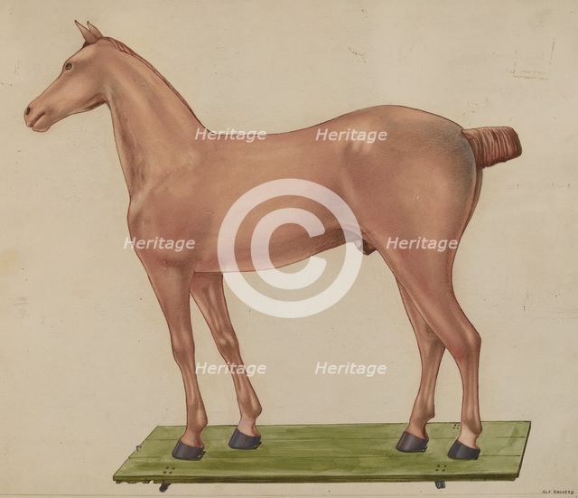 Horse Statue, c. 1937. Creator: Alf Bruseth.