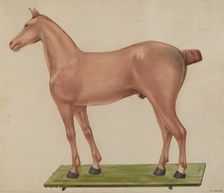 Horse Statue, c. 1937. Creator: Alf Bruseth