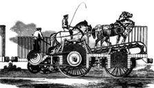 Horse-powered train, 1850. Creator: Unknown