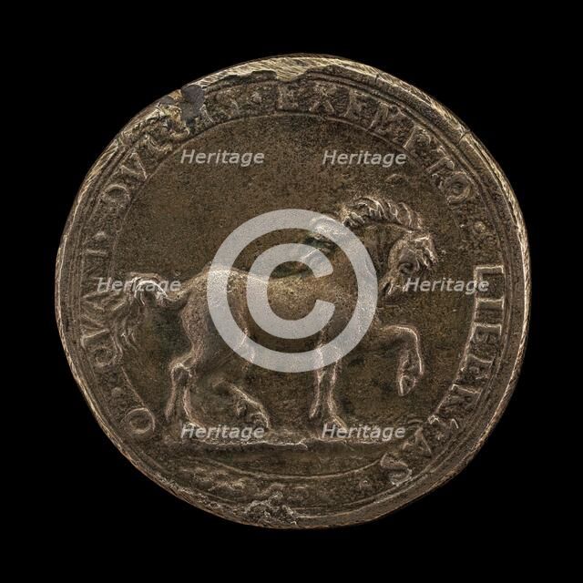 Horse Pawing the Earth [reverse], c. 1545. Creator: Unknown.