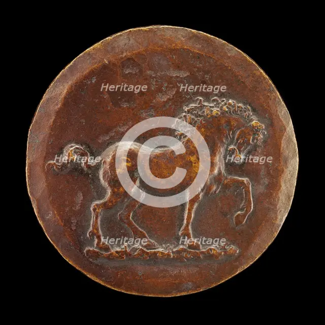 Horse Pawing the Earth [reverse], c. 1550. Creator: Danese Cattaneo.